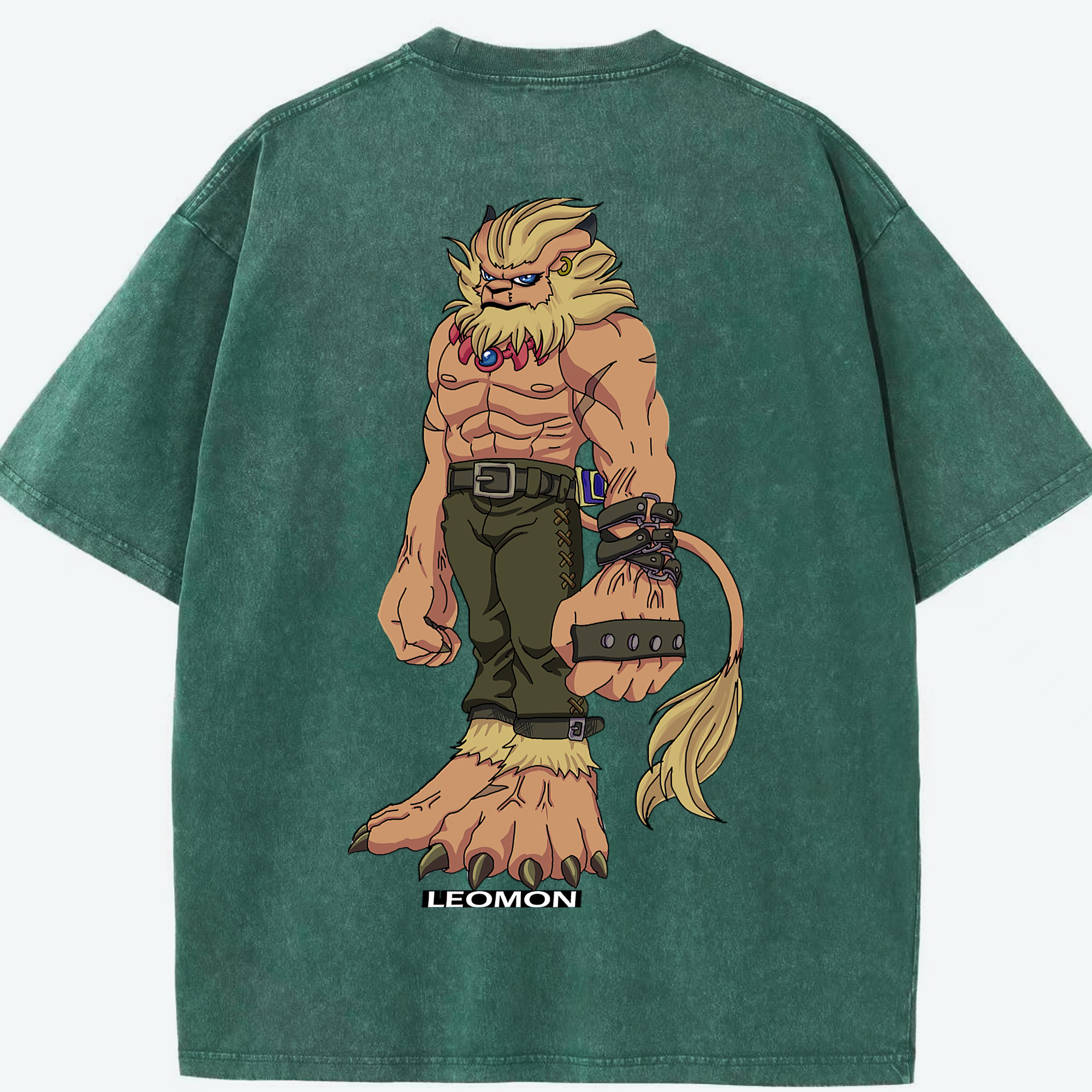 （画像用） Digimon デジタルモンスター/デジモン 綿100% ヴィンテージ風 半袖Tシャツ（背面プリント）